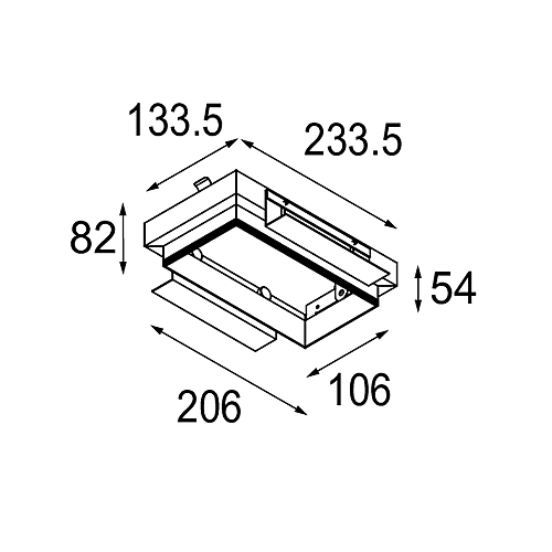 Plaster Kit Recessed Trimless 233x133 - 206x106 2x | Architectural ...