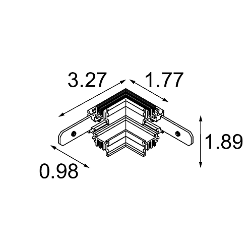 Track 48V Mechanical Recessed Trimless Connection 90°
