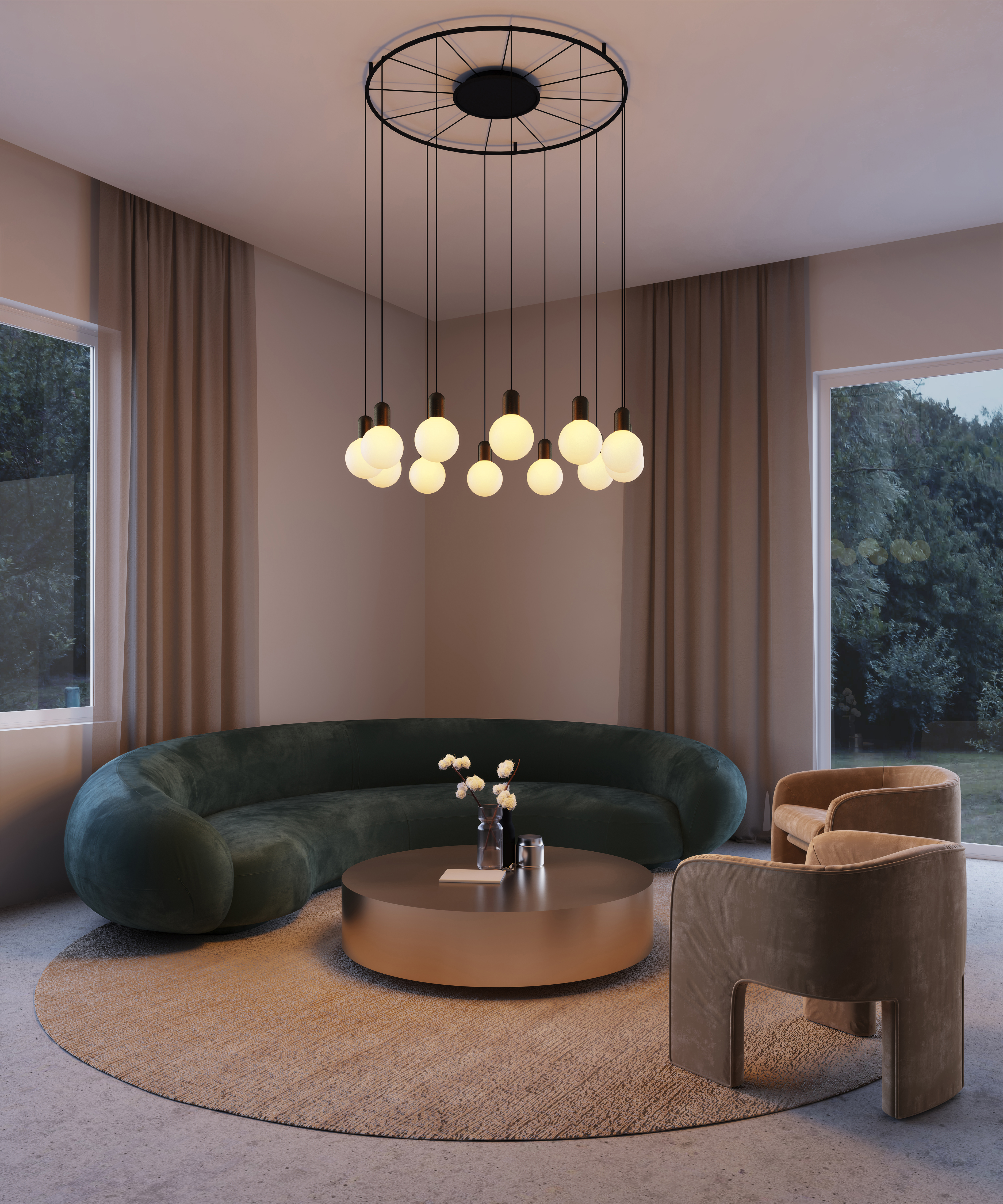 Placebo Kompas Suspended | Modular Lighting Instruments