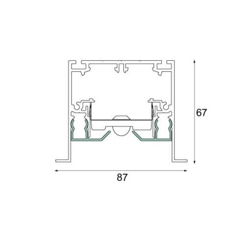 Straight Cover Drupl 70 Recessed