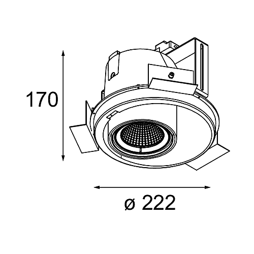 Chapeau Recessed Trimless Adjustable 222 1x