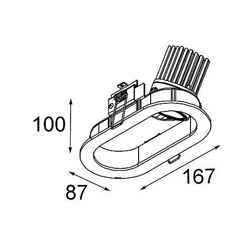 Duell Recessed Adjustable 1x