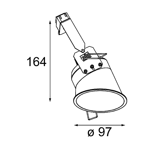 Lotis Round Asy Recessed Adjustable 97 1x