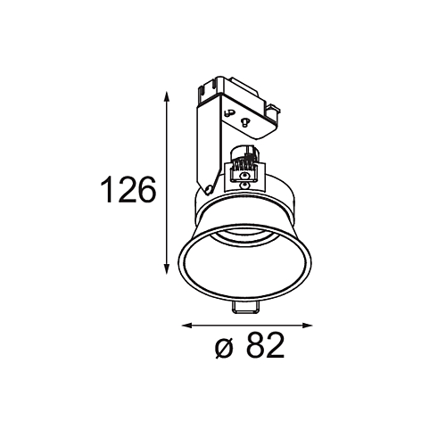 Lotis Round Recessed 82 1x MR16 DE White Structure | Architectural ...