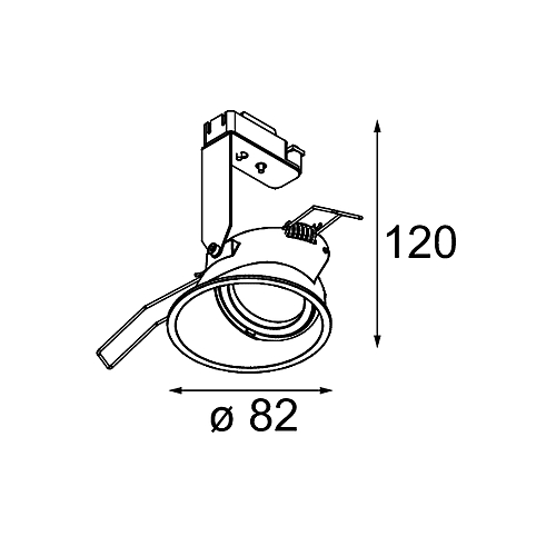 Lotis Round Asy Recessed 82 1x