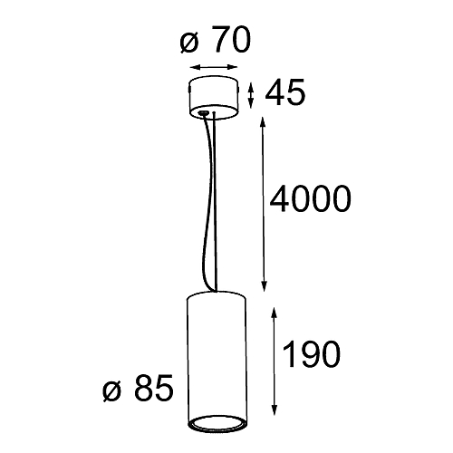 Lotis Tube Suspended 85 1x