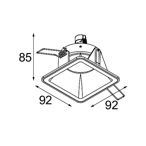 Lotis Square Recessed 1x