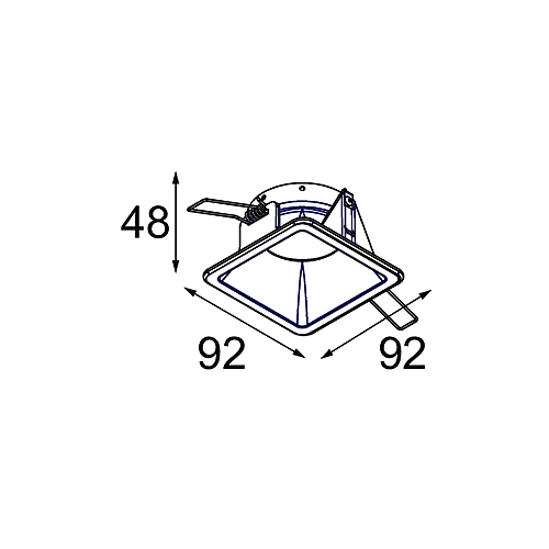 Lotis Square Recessed 1x