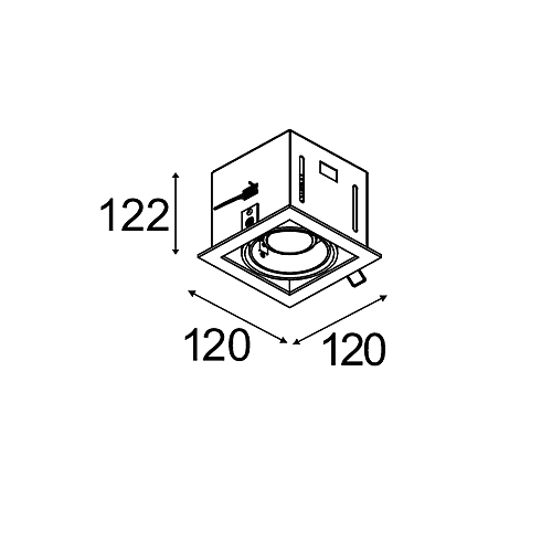 Mini-Multiple Recessed Adjustable GU10 1x
