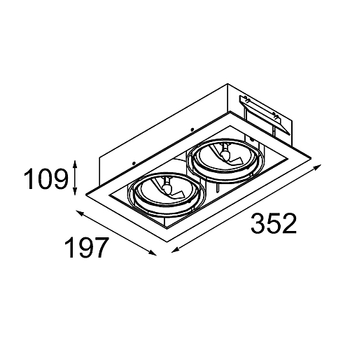 Multiple Recessed Adjustable AR111 2x