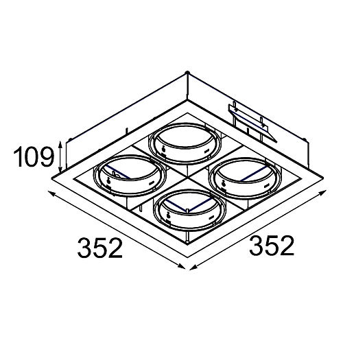 Multiple Recessed Adjustable M-LED 4x