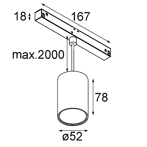 Smart Tube Track 48V Suspended 48 1x