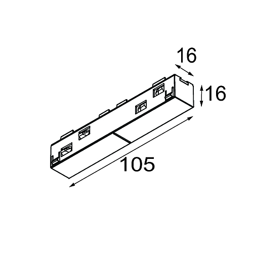 Pista track 48V surface profile 1m black struc | Architectural lighting ...