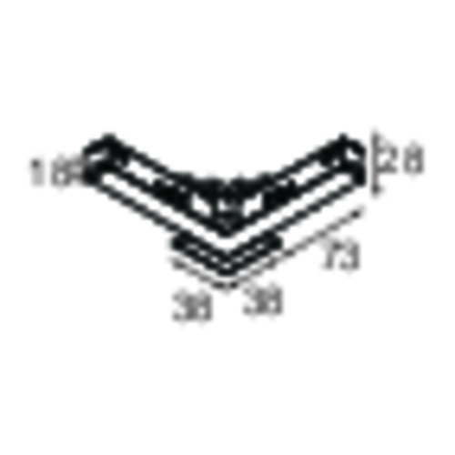 Track 48V Electrical/Mechanical Recessed Connection 90°