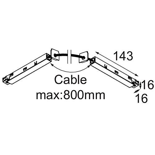Track 48V Electrical/Mechanical Flexible Connection