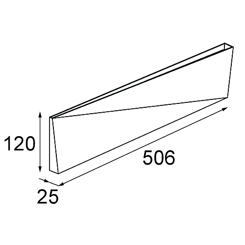 Dent Wall Up/Down L 1x LED 3000K DE Black Structure | Architectural ...